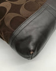 Coach Brown Canvas Signature Chain Convertible Shoulder Bag F18862