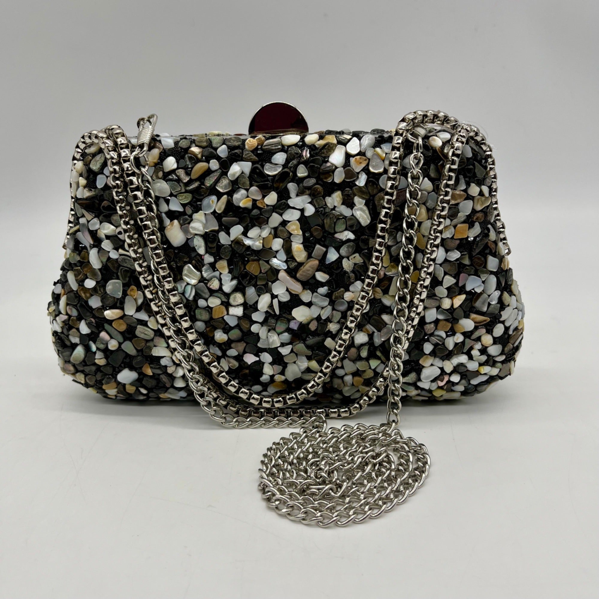 Nina Rock Candy Minaudiere Crystal Life Lock Clutch Bag