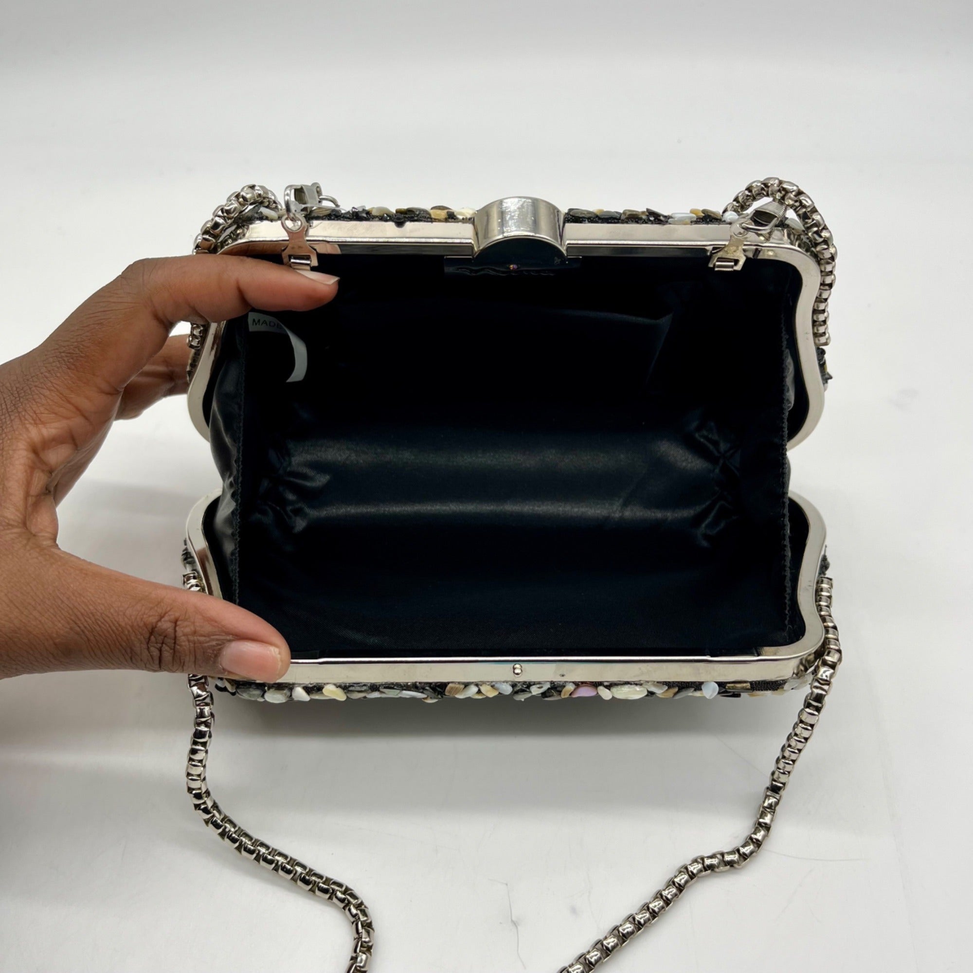 Nina Rock Candy Minaudiere Crystal Life Lock Clutch Bag