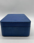 Scully & Scully royal blue Handmade Italian Leather Jewelry Box