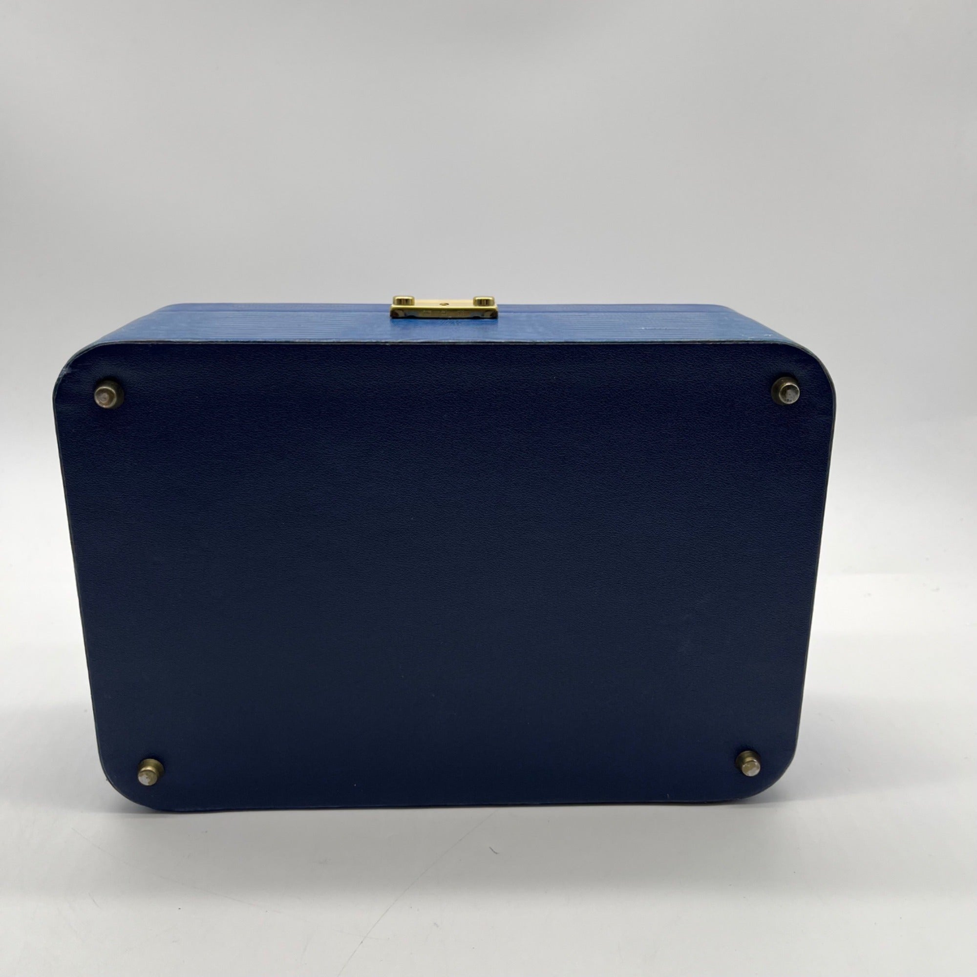 Scully &amp; Scully royal blue Handmade Italian Leather Jewelry Box