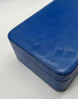 Scully & Scully royal blue Handmade Italian Leather Jewelry Box