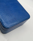Scully & Scully royal blue Handmade Italian Leather Jewelry Box
