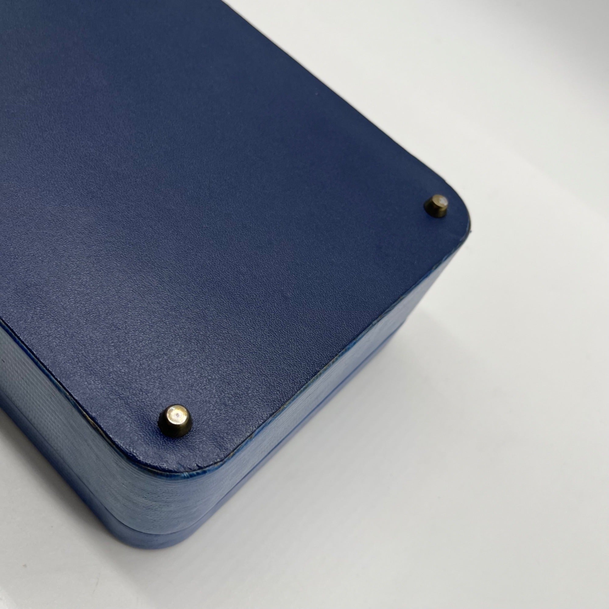 Scully &amp; Scully royal blue Handmade Italian Leather Jewelry Box