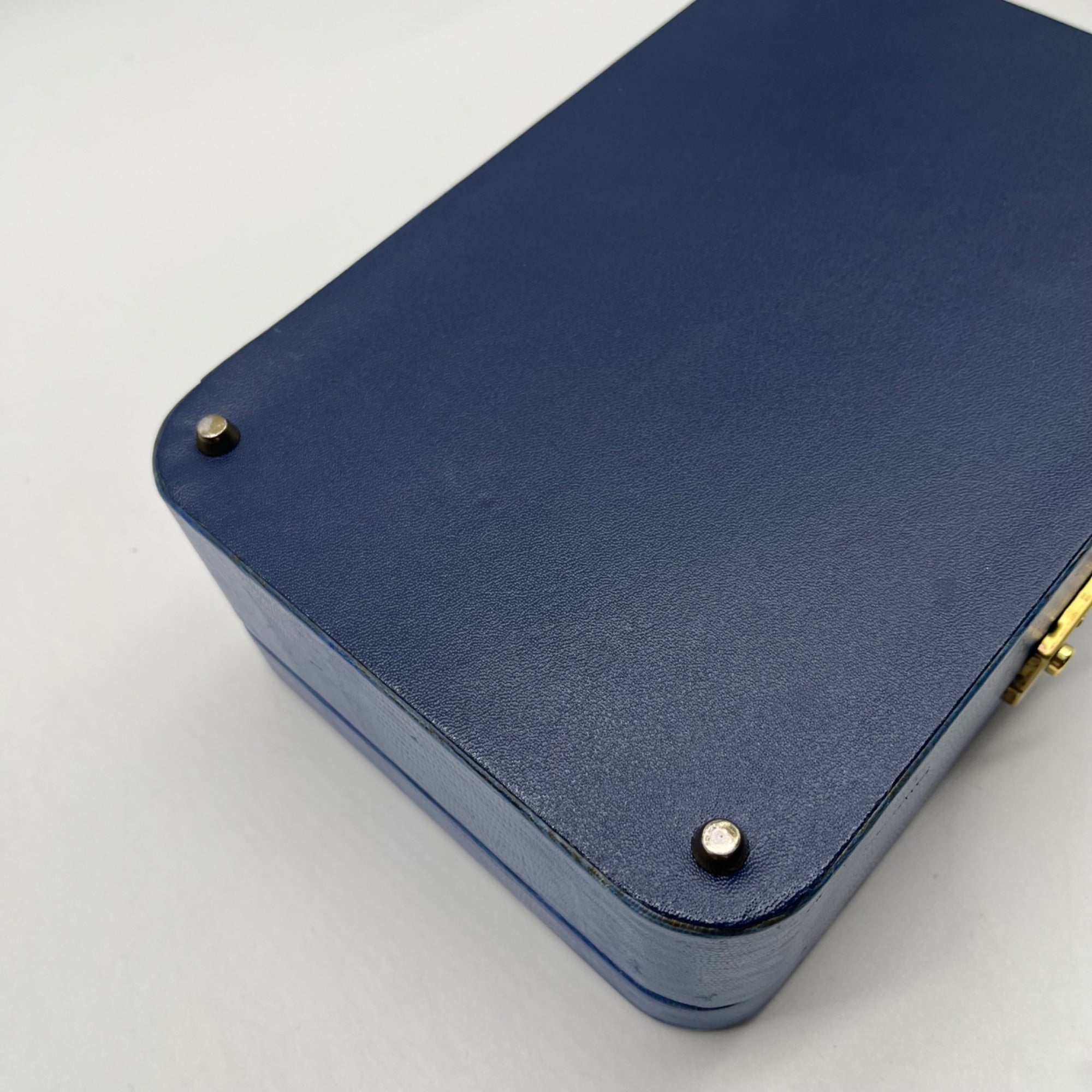 Scully &amp; Scully royal blue Handmade Italian Leather Jewelry Box