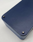 Scully & Scully royal blue Handmade Italian Leather Jewelry Box