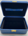 Scully & Scully royal blue Handmade Italian Leather Jewelry Box
