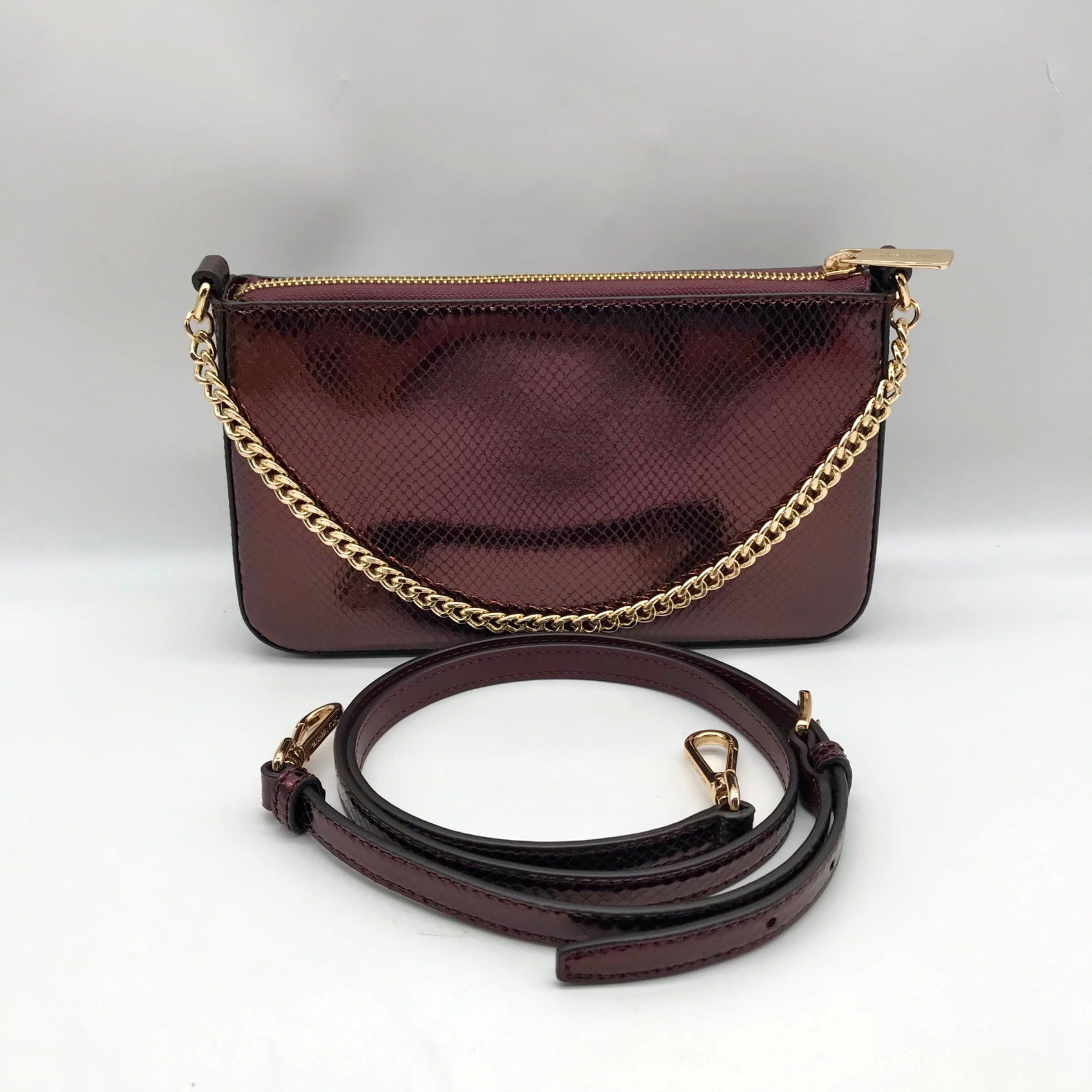 Michael Kors Oxblood Rouge Sombre Leather Shoulder Bag Gift Set