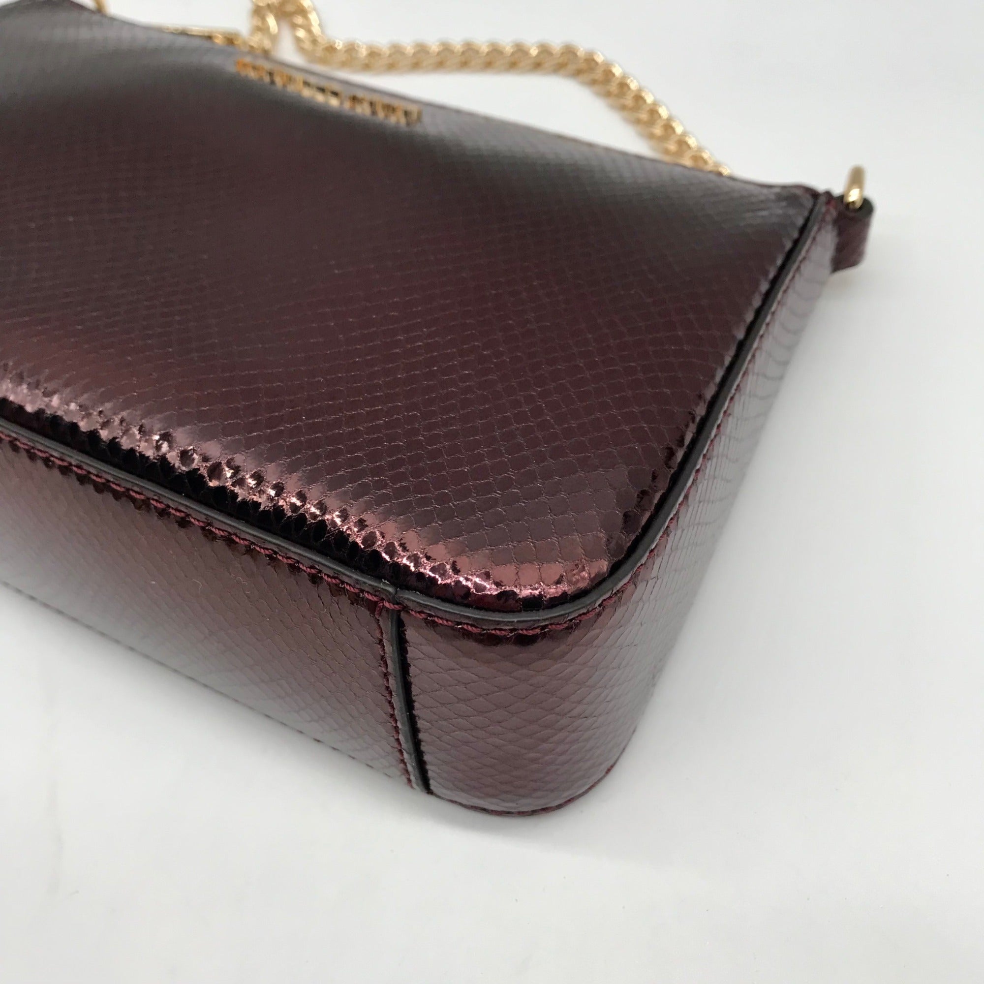 Michael Kors Oxblood Rouge Sombre Leather Shoulder Bag Gift Set