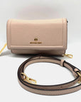 Michael Kors Blush Pink Leather Jet Set Charm Phone Crossbody