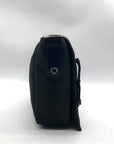 Valentino Garavani Black Nylon Messenger Crossbody Bag