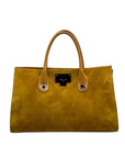 Jimmy Choo Mustard Yellow Suede Riley Tote