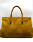 Jimmy Choo Mustard Yellow Suede Riley Tote