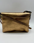 Patricia Nash Metallic Bronze Leather Crossbody