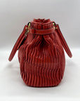 Coach Coral Gathered Leather Satchel Bag-22325