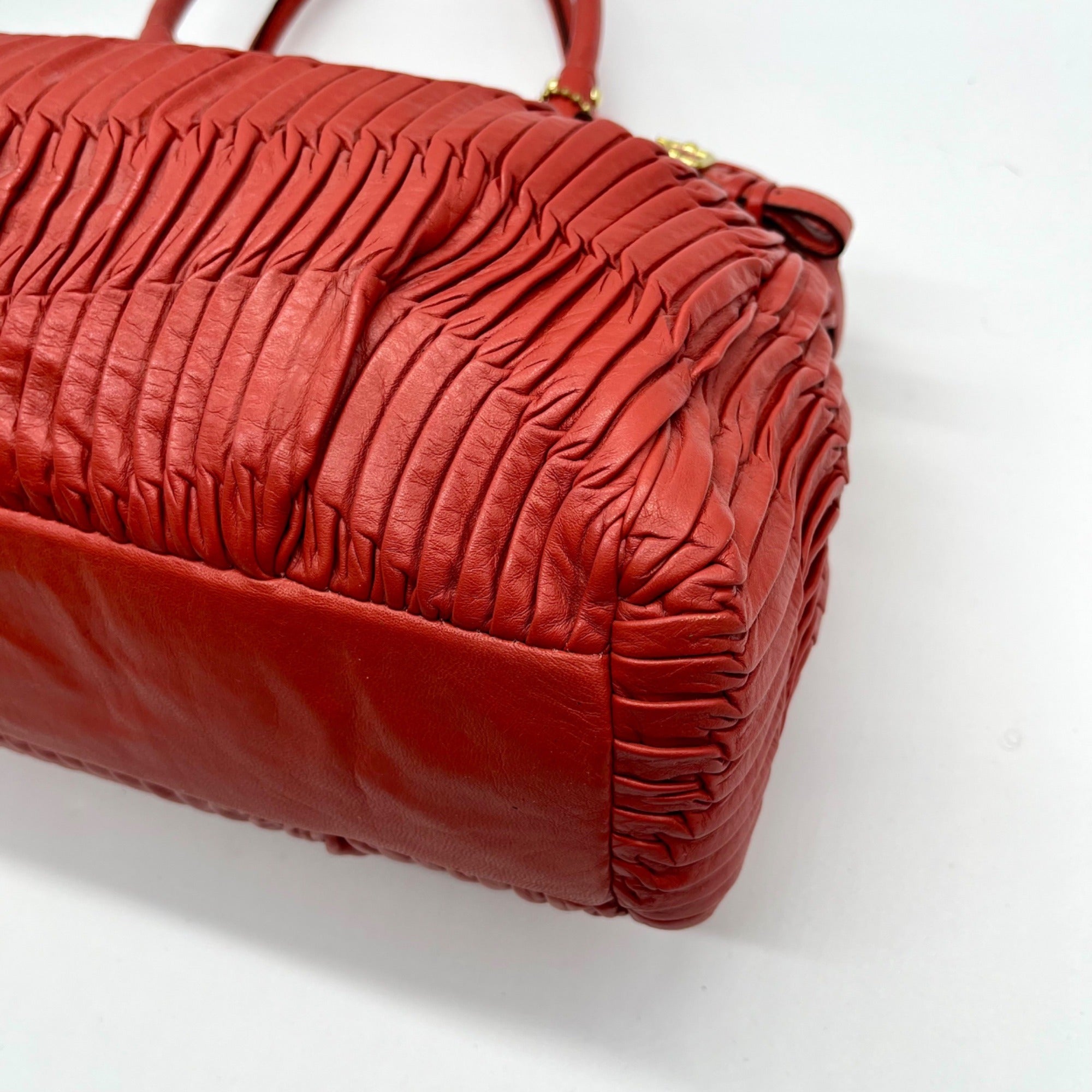 Coach Coral Gathered Leather Satchel Bag-22325