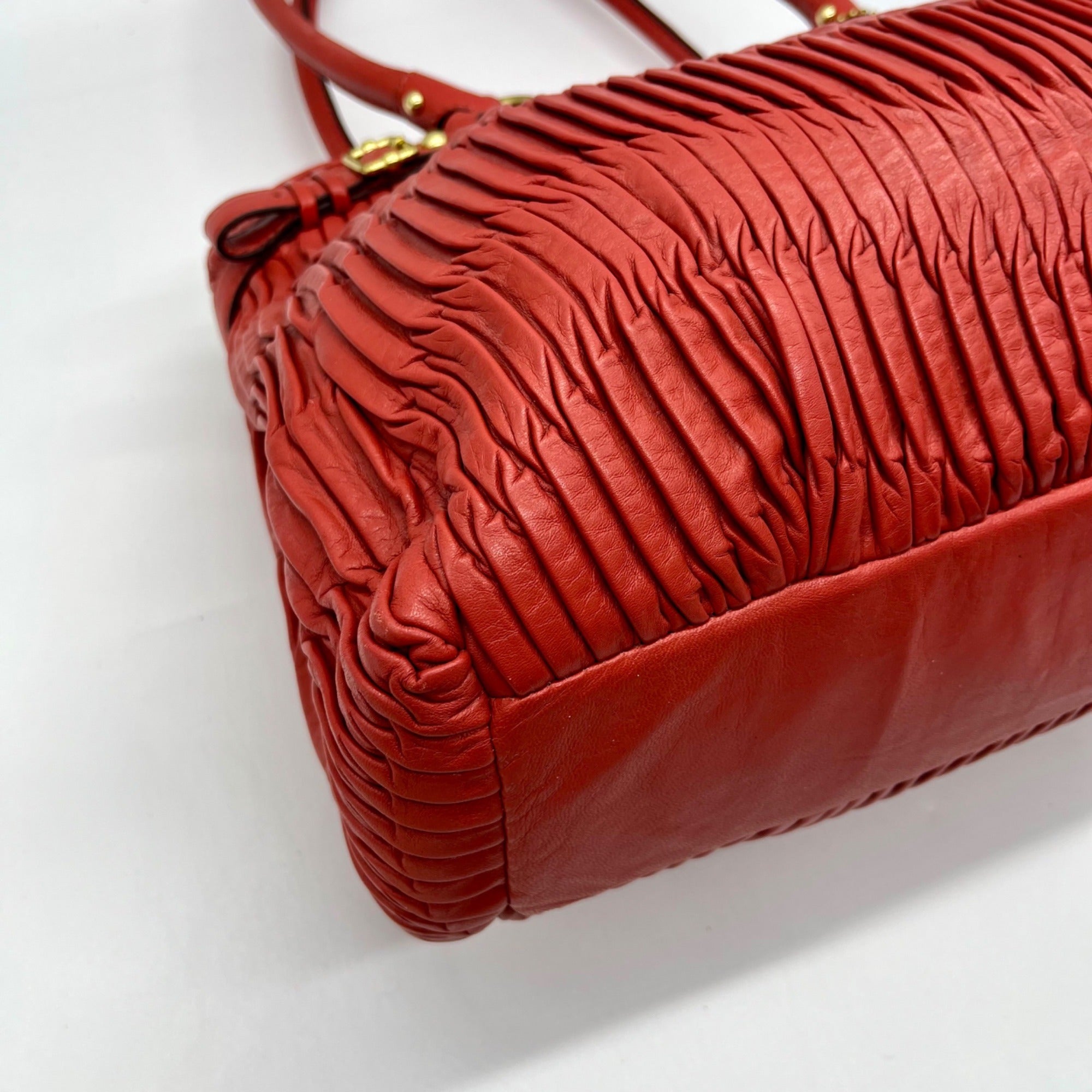Coach Coral Gathered Leather Satchel Bag-22325