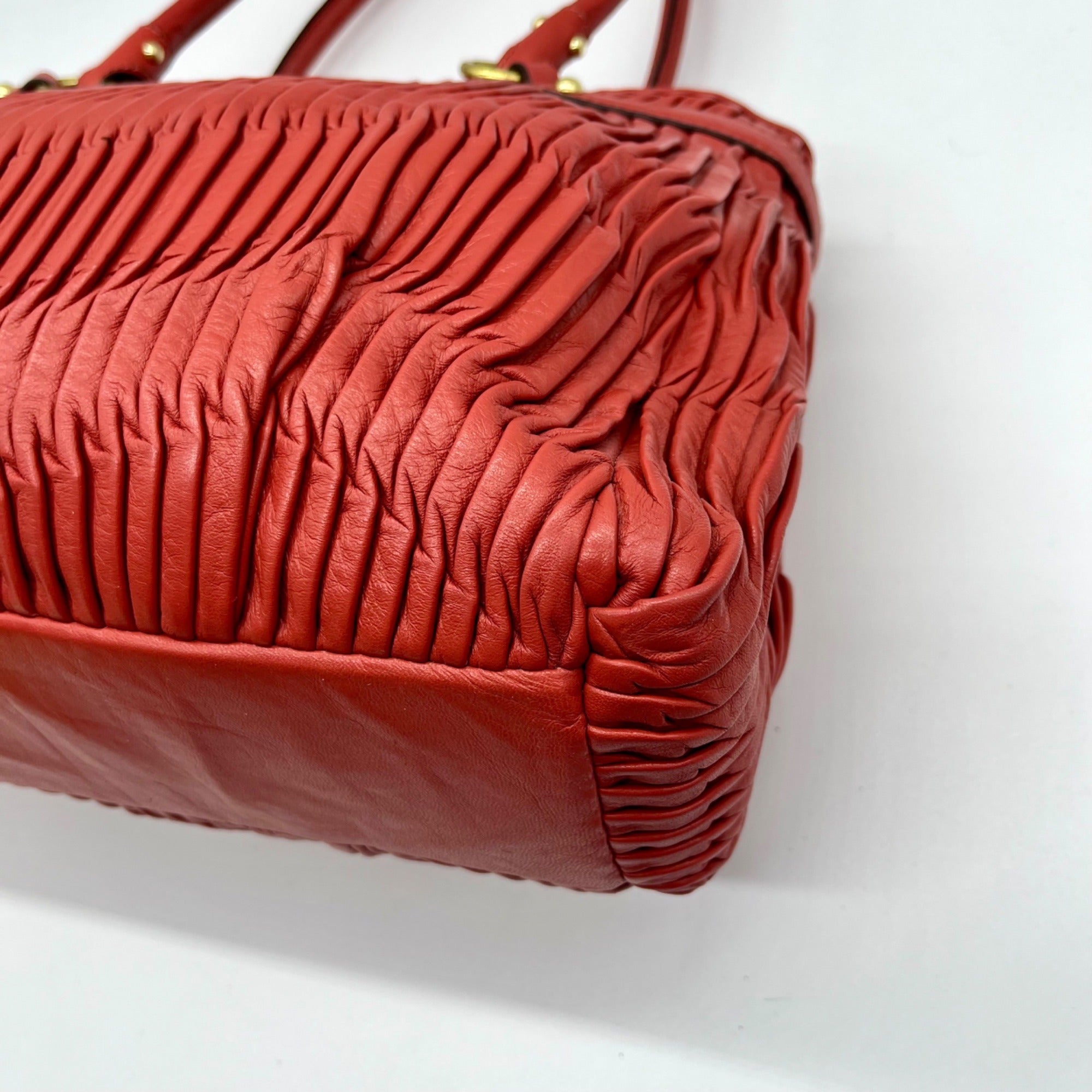 Coach Coral Gathered Leather Satchel Bag-22325