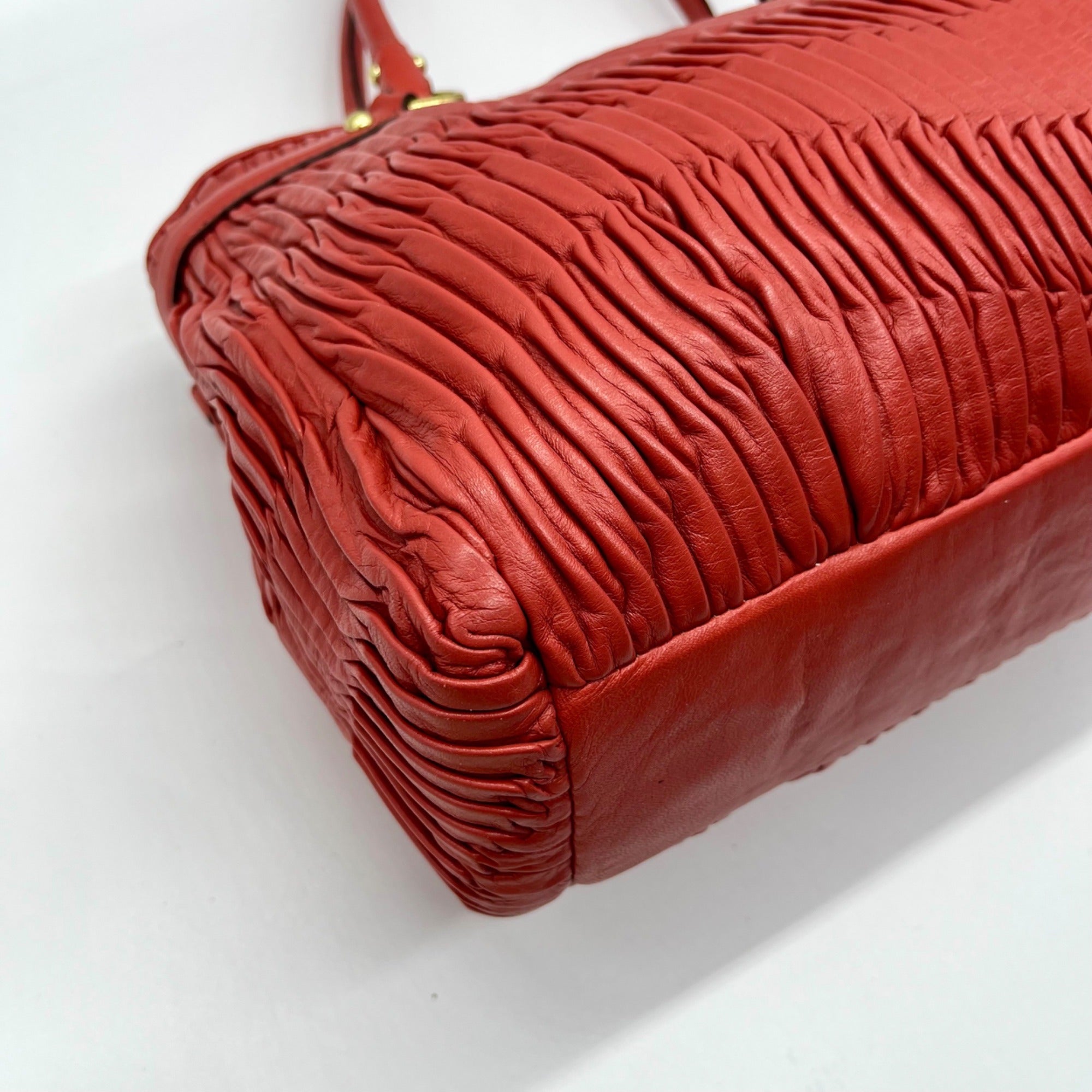 Coach Coral Gathered Leather Satchel Bag-22325