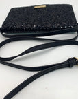 Henri Bendel Black Sparkle Phone Organizer Crossbody