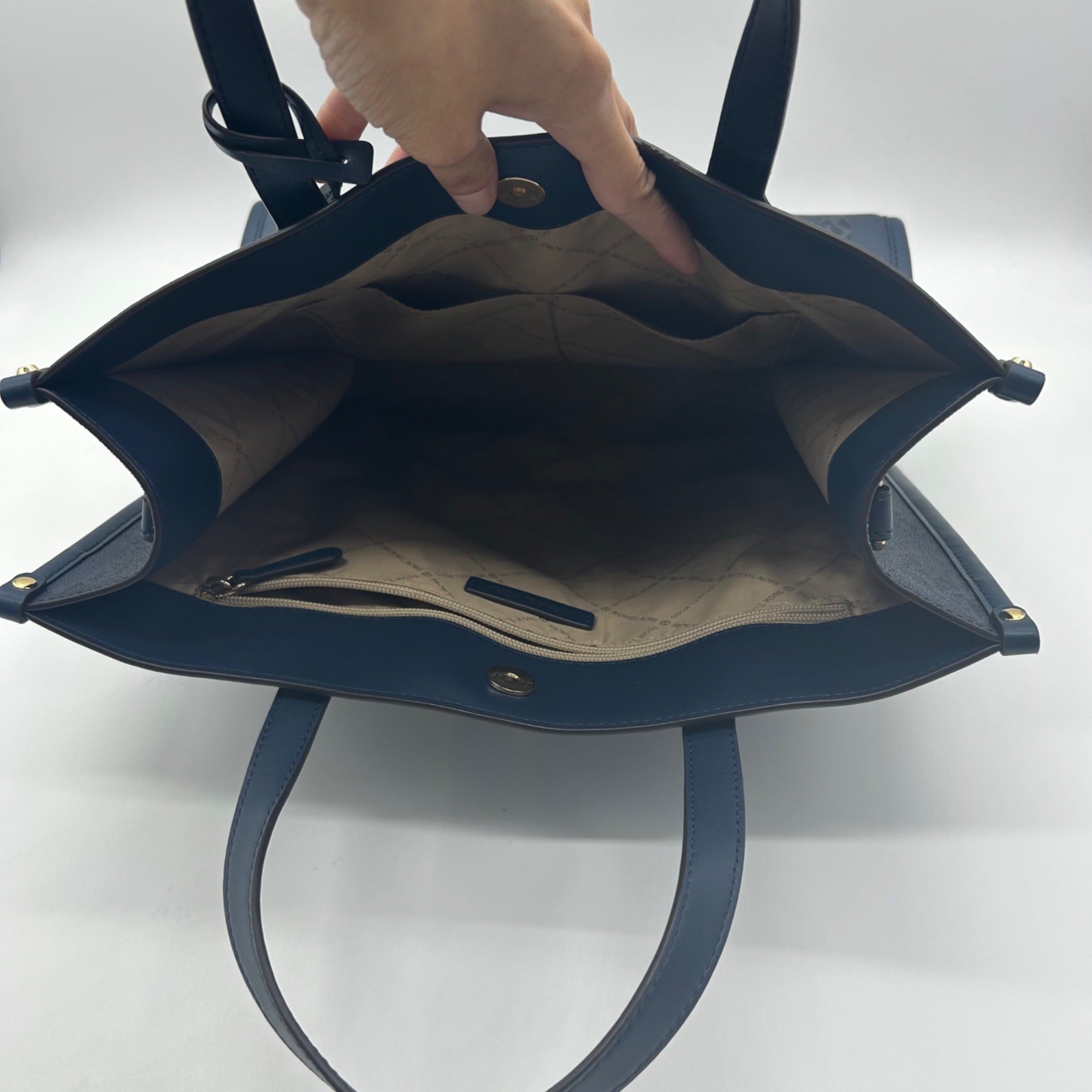 Michael Kors Blue Maple Large Tote Bag