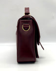 Ecosusi Burgundy Vegan Leather Top Handle Briefcase Satchel