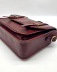 Ecosusi Burgundy Vegan Leather Top Handle Briefcase Satchel