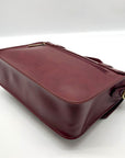 Ecosusi Burgundy Vegan Leather Top Handle Briefcase Satchel