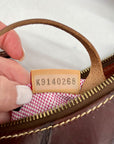 Dooney & Bourke Brown Croc Embossed Baguette Shoulder Bag