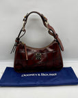 Dooney & Bourke Brown Croc Embossed Baguette Shoulder Bag