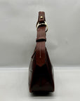 Dooney & Bourke Brown Croc Embossed Baguette Shoulder Bag