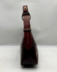 Dooney & Bourke Brown Croc Embossed Baguette Shoulder Bag