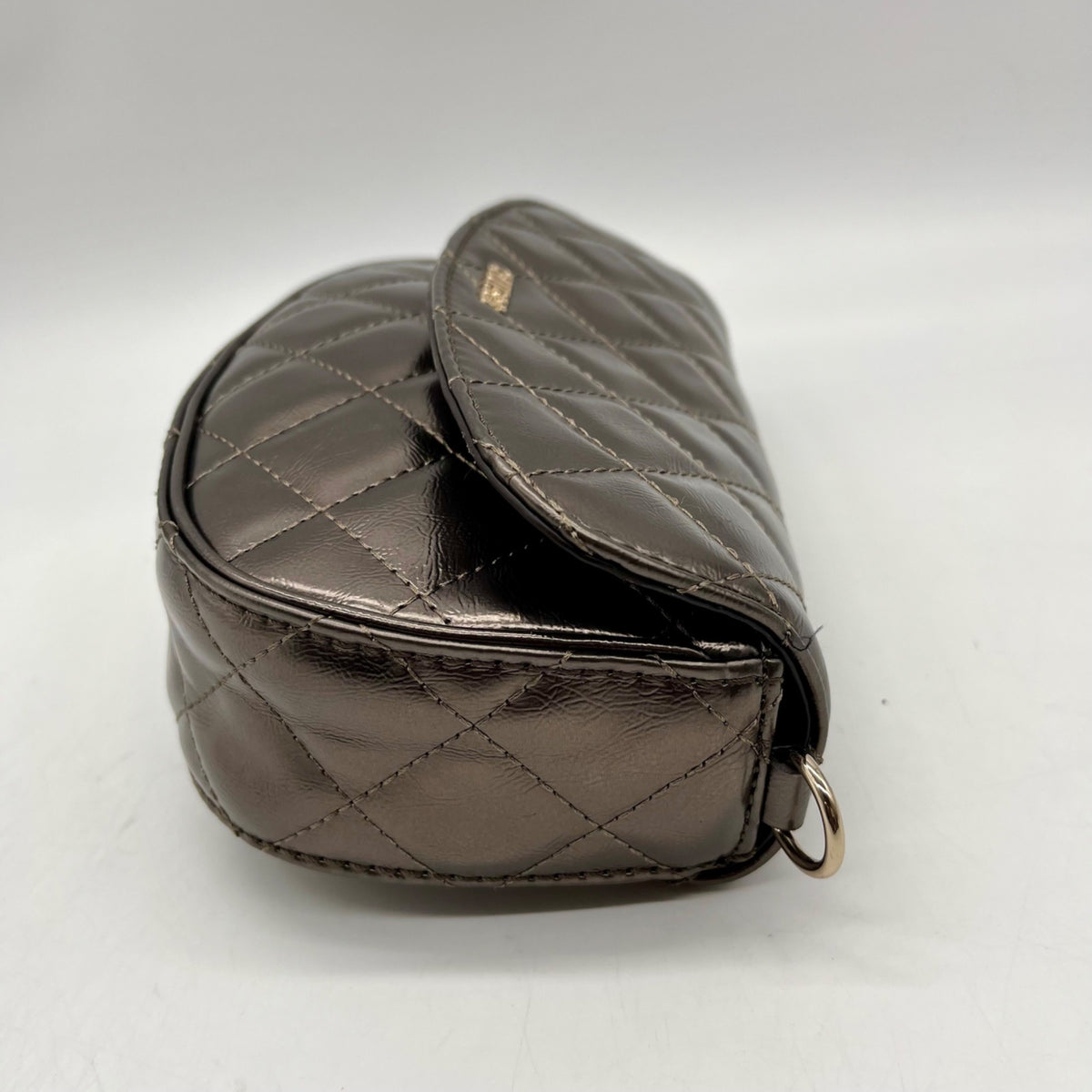 Guess Metallic Tinsley Quilted Flap Clutch