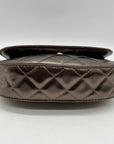 Guess Metallic Tinsley Quilted Flap Clutch