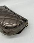 Guess Metallic Tinsley Quilted Flap Clutch