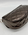 Guess Metallic Tinsley Quilted Flap Clutch