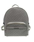 Michael Kors White Signature Canvas Medium Bex Backpack