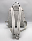 Michael Kors White Signature Canvas Medium Bex Backpack