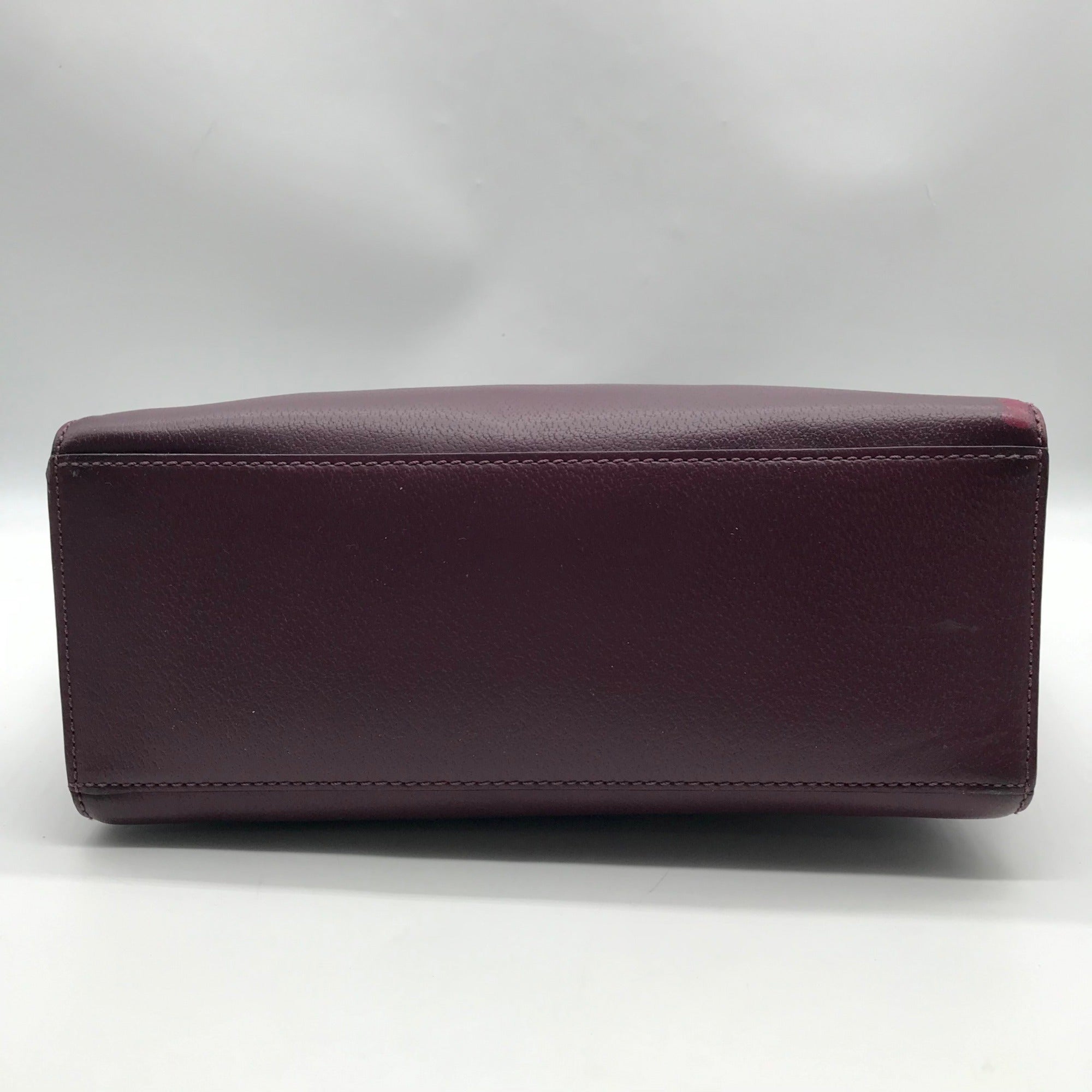 Kate Spade Plum Boarskin Leather Grove Street Lana Convertible Satchel