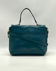 Kate Spade Teal Leather Varick Street Convertible Satchel