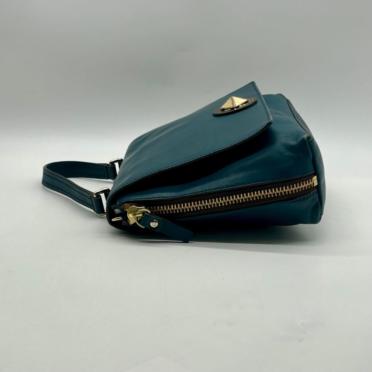 Kate Spade Teal Leather Varick Street Convertible Satchel