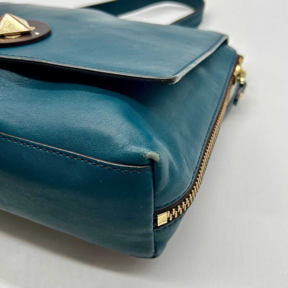 Kate Spade Teal Leather Varick Street Convertible Satchel