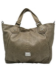 Marc Jacobs Taupe Snake Print Convertible Satchel