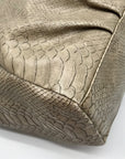 Marc Jacobs Taupe Snake Print Convertible Satchel