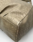 Marc Jacobs Taupe Snake Print Convertible Satchel