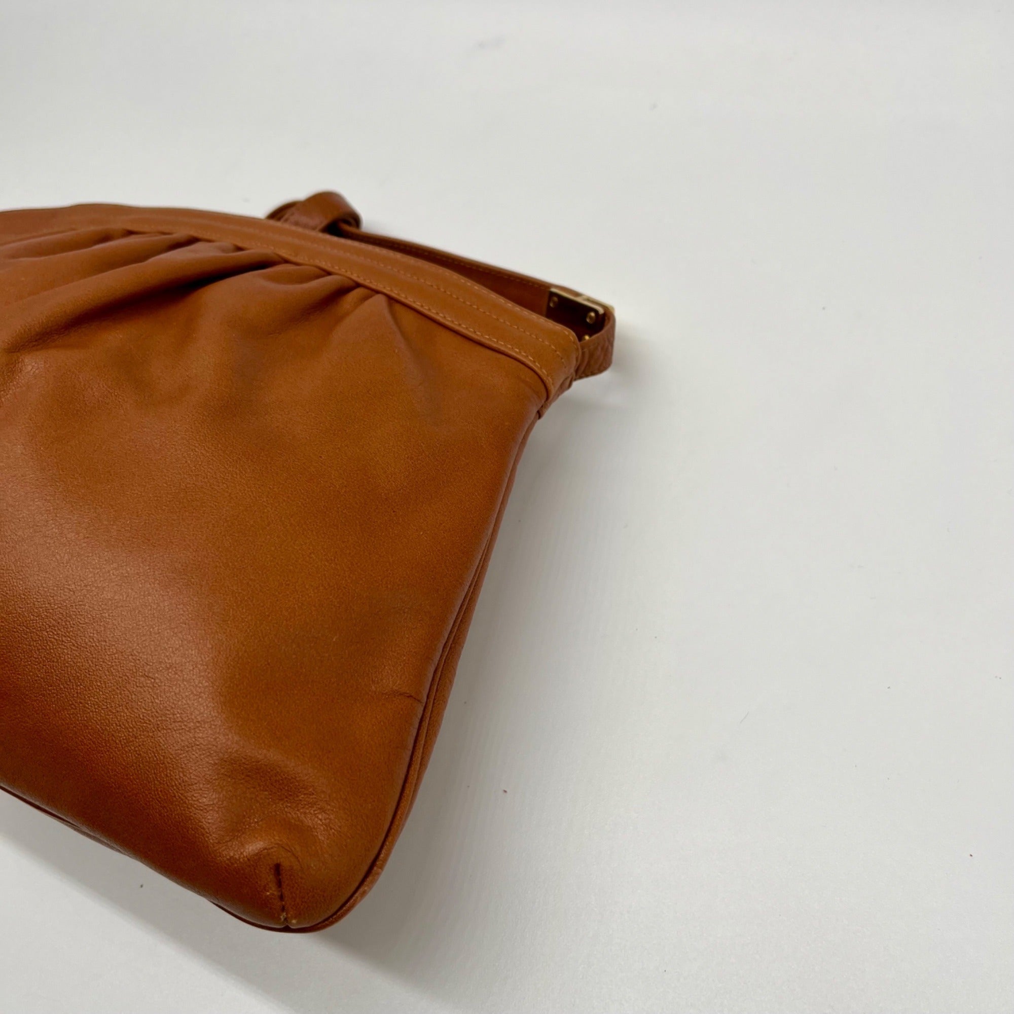Morris Moskowitz Brown Leather Tote Bag