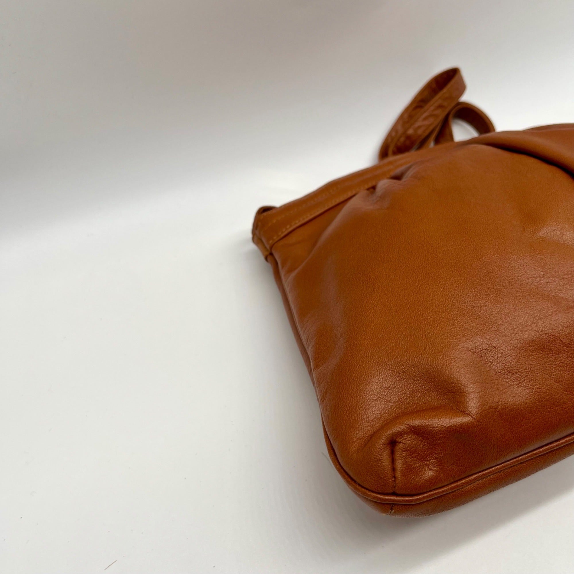 Morris Moskowitz Brown Leather Tote Bag