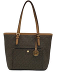 Michael Kors Jet Set Travel Signature Coated Canvas Tote Bag