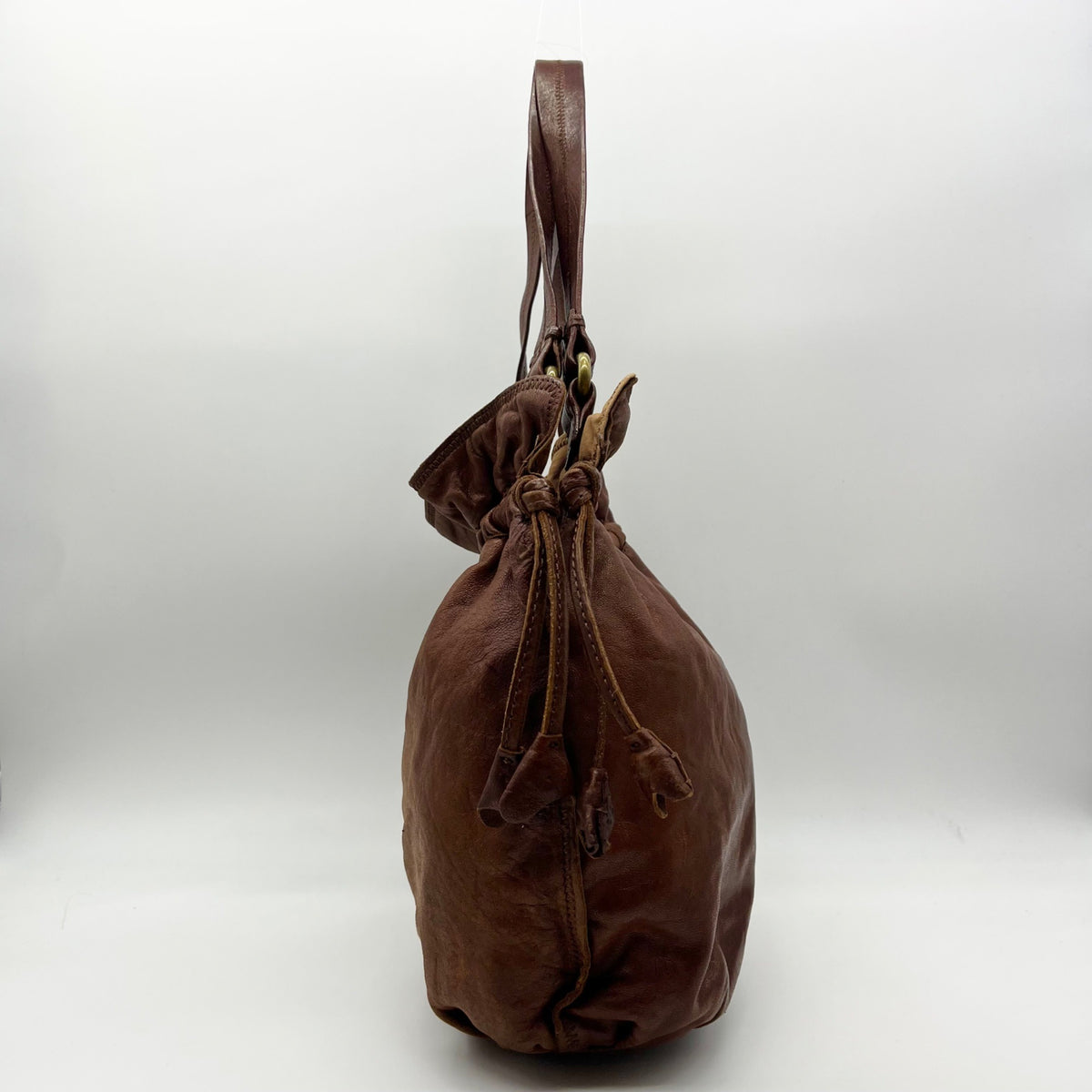 Lucky Brown Italian Leather Shoulder Bag