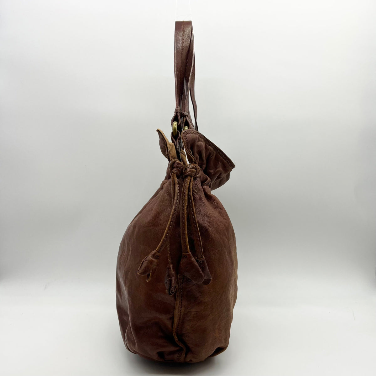 Lucky Brown Italian Leather Shoulder Bag